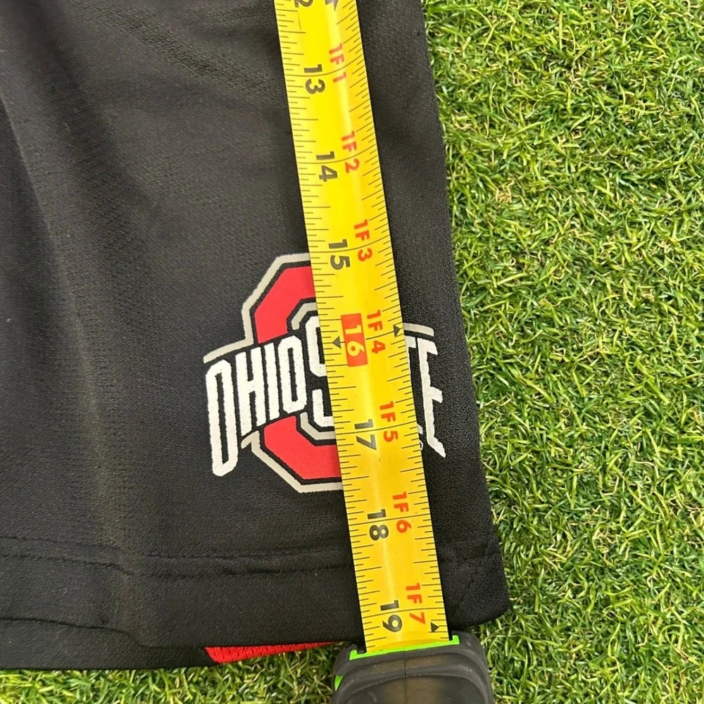 Nike Ohio State Buckeyes Dri-FIT Athletic Shorts Mens Medium Black Red Training